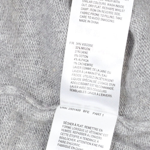 White Stuff Women's Grey Heart Pullover Jumper Size 14