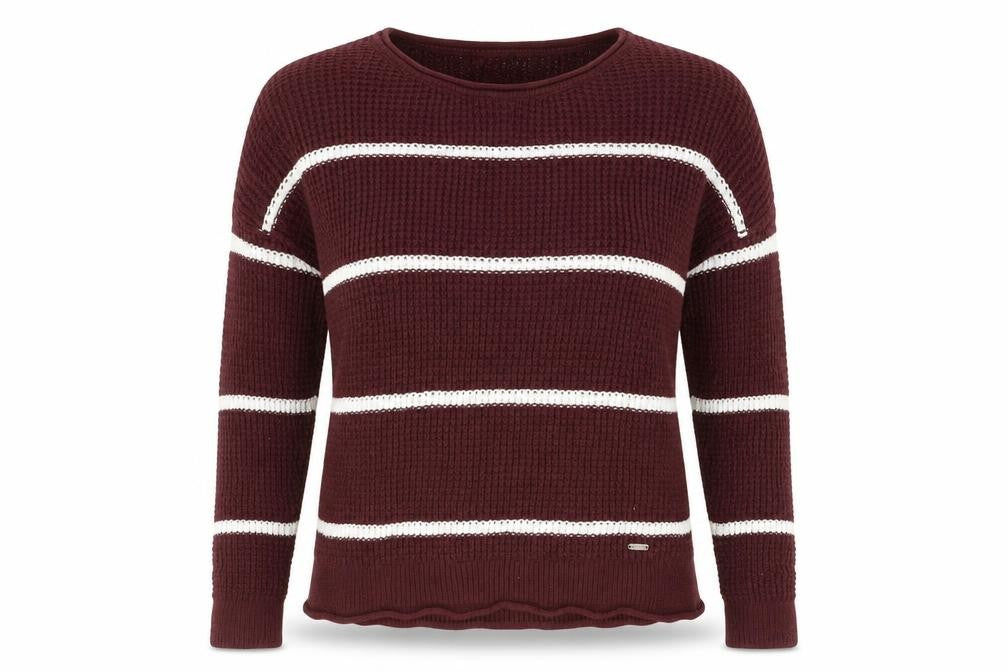 Hollister Women’s Purple Striped Chunky Knit Jumper XS