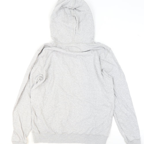 Jack Wills Mens Grey XS Pullover Hoodie with Logo Print
