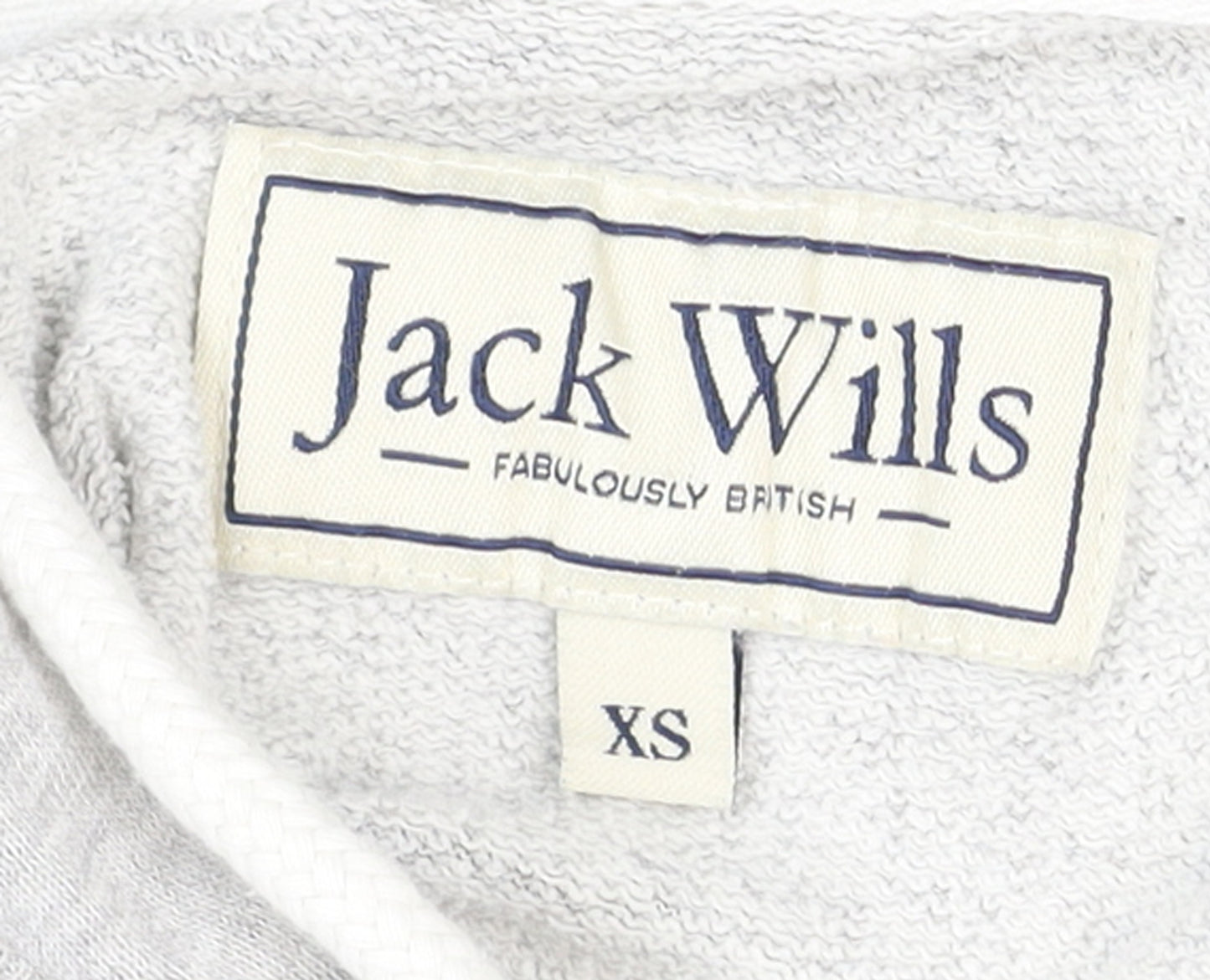 Jack Wills Mens Grey XS Pullover Hoodie with Logo Print