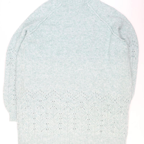 M&Co Women’s Green Mock Neck Balloon Sleeve Knit Jumper Size 18