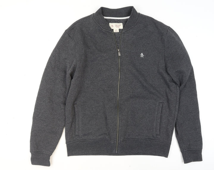 Original Penguin Men’s Grey Full Zip Sweatshirt L Regular Fit