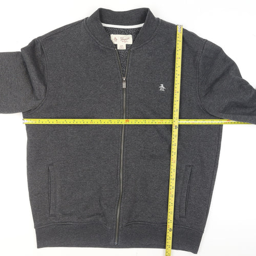 Original Penguin Men’s Grey Full Zip Sweatshirt L Regular Fit