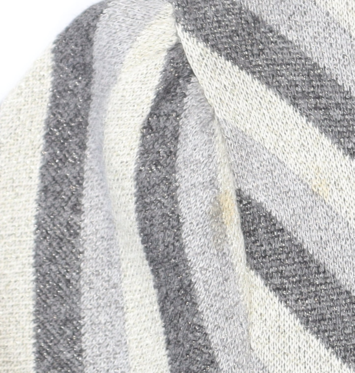 Marks and Spencer Women’s Grey Striped Knit Pullover Jumper Size 12
