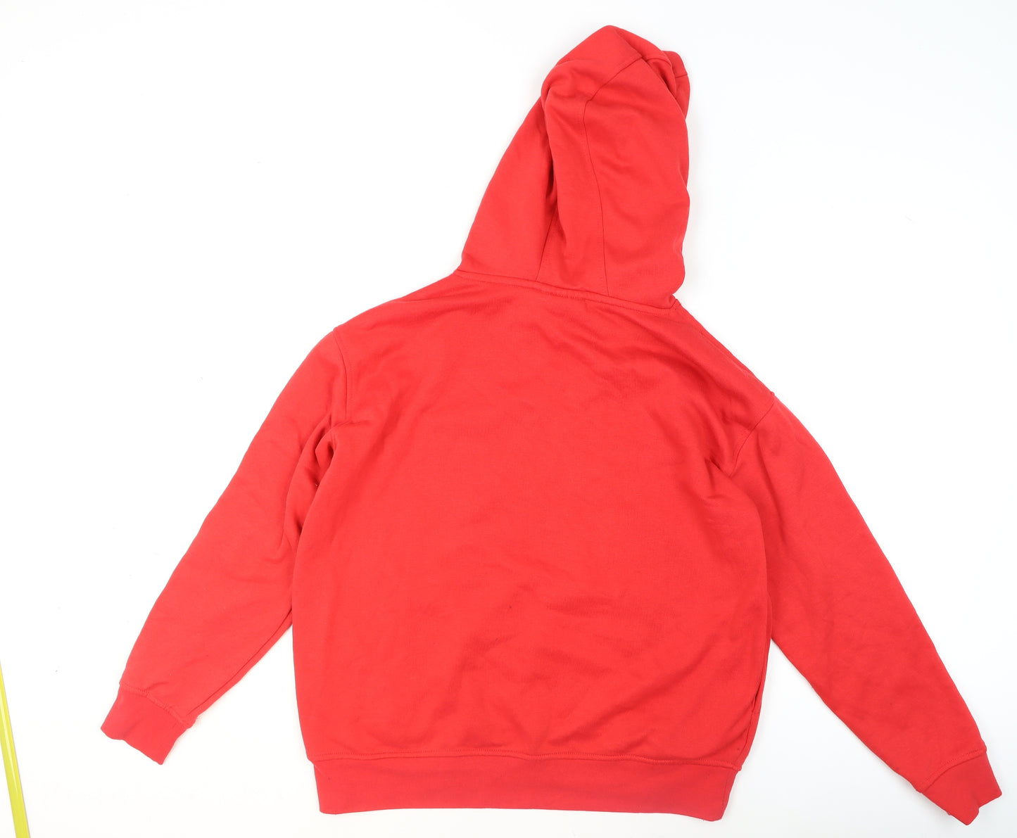 Disney Womens Red Hoodie Small 10/12 Pullover Graphic Mickey Hands Heart