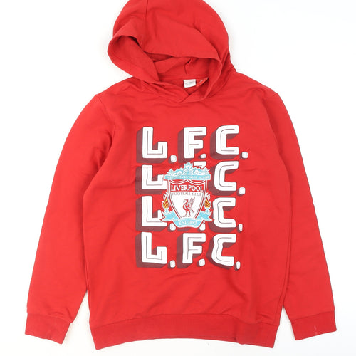 LC Waikiki Boys Red L.F.C. Pullover Hoodie 11-12 Years Football Logo