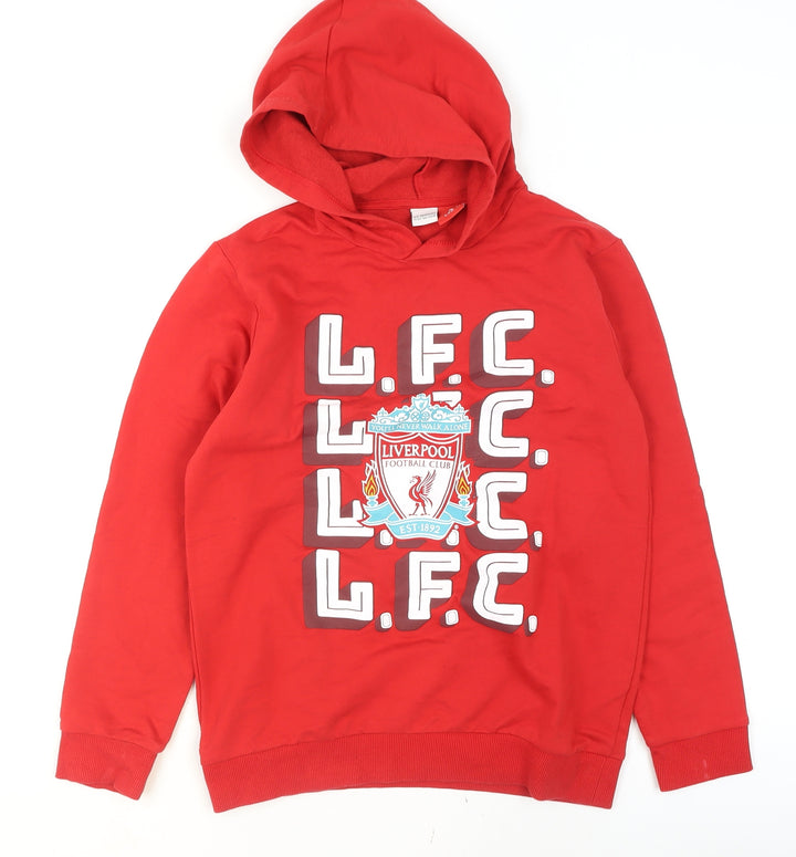 LC Waikiki Boys Red L.F.C. Pullover Hoodie 11-12 Years Football Logo