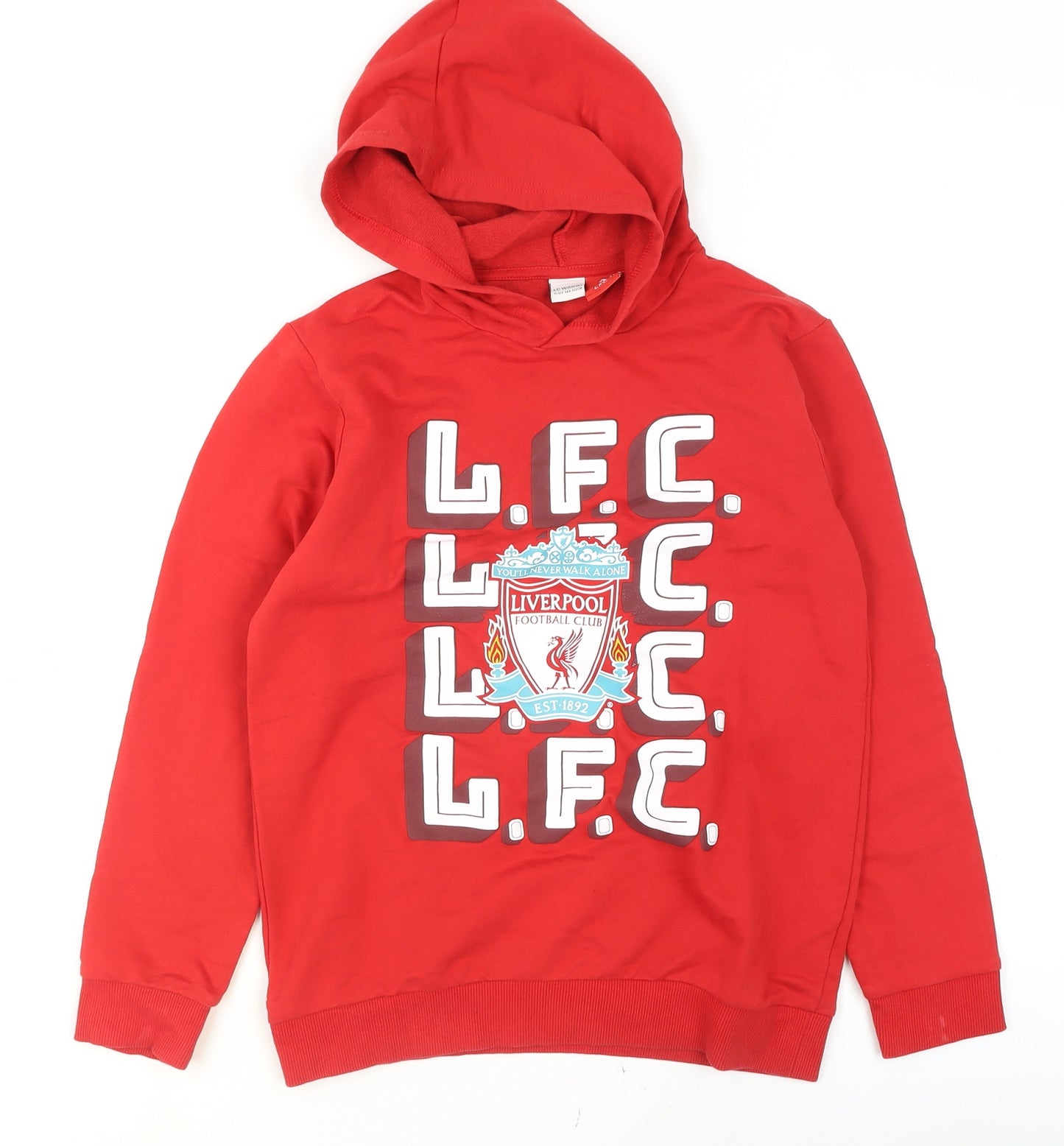 LC Waikiki Boys Red L.F.C. Pullover Hoodie 11-12 Years Football Logo