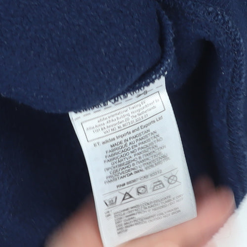 Adidas Men's Blue Small Pullover Sweatshirt Crew Neck Fleece