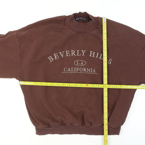 Select Women Brown Beverly Hills LA California Pullover Sweatshirt M