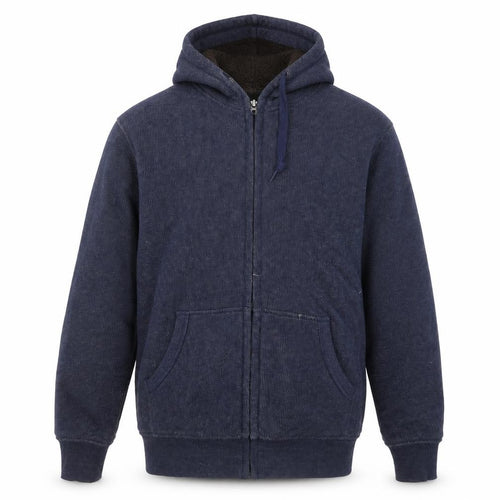 Uniqlo Men's Blue Full Zip Hoodie Size S Lined Knit