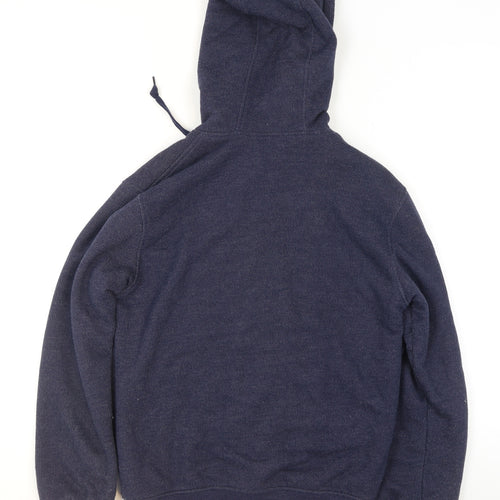 Uniqlo Men's Blue Full Zip Hoodie Size S Lined Knit