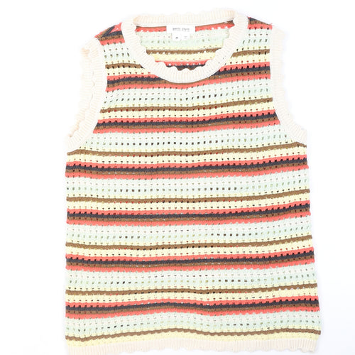 White Stuff Women's Multicoloured Knit Sleeveless Tank Top M
