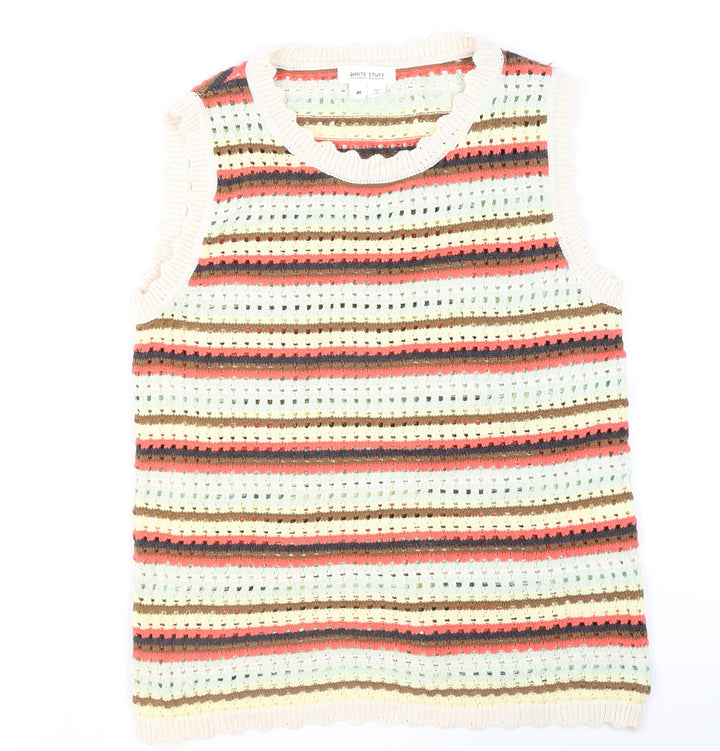 White Stuff Women's Multicoloured Knit Sleeveless Tank Top M