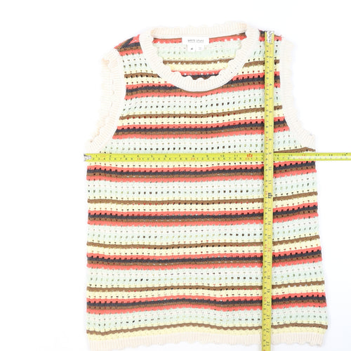 White Stuff Women's Multicoloured Knit Sleeveless Tank Top M