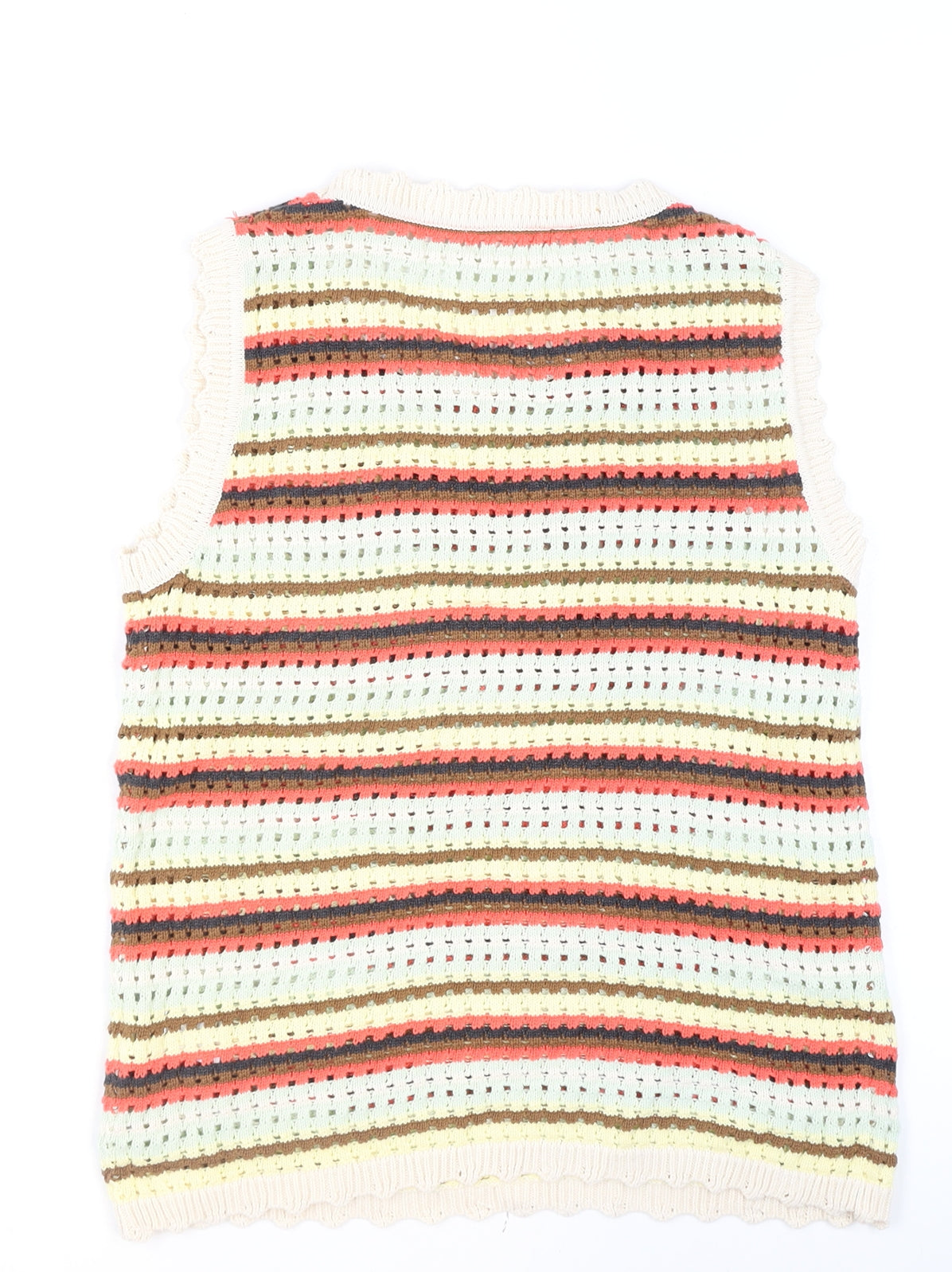 White Stuff Women's Multicoloured Knit Sleeveless Tank Top M