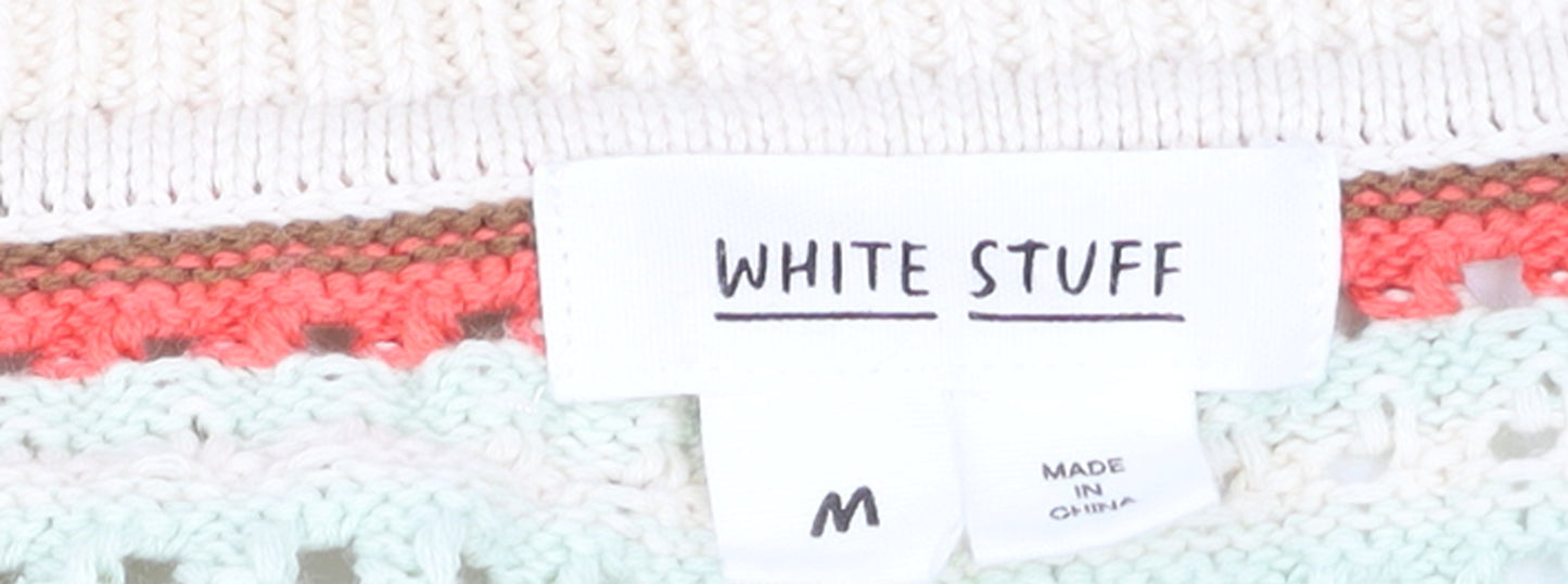 White Stuff Women's Multicoloured Knit Sleeveless Tank Top M