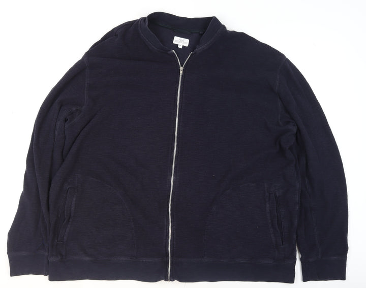 Next Men's Blue 4XL Cotton Zip Up Casual Jacket