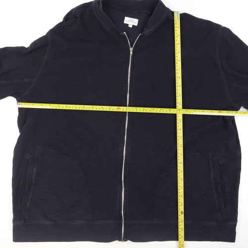 Next Men's Blue 4XL Cotton Zip Up Casual Jacket