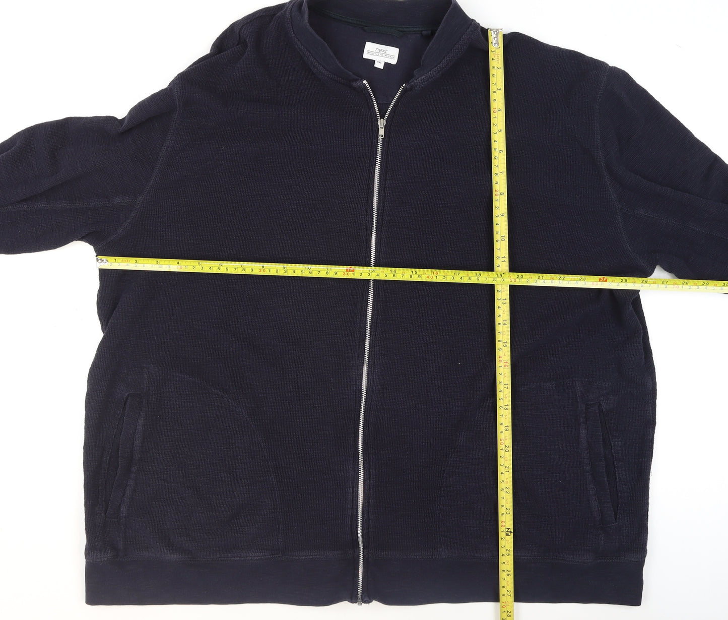Next Men's Blue 4XL Cotton Zip Up Casual Jacket