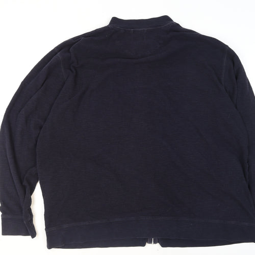 Next Men's Blue 4XL Cotton Zip Up Casual Jacket