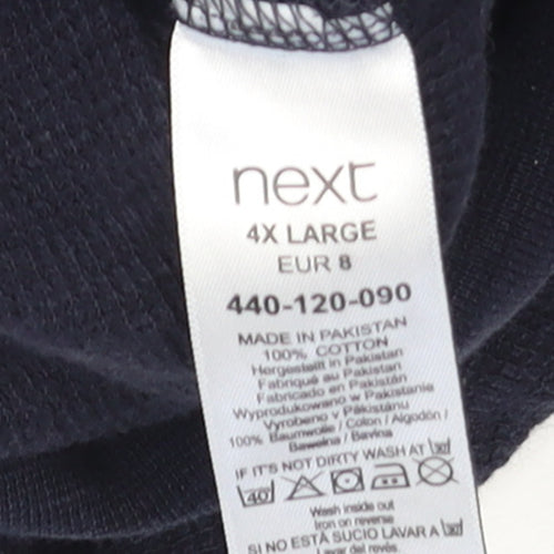 Next Men's Blue 4XL Cotton Zip Up Casual Jacket