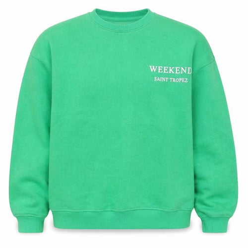 Yours Women Green Crew Neck Pullover Sweatshirt UK 16 Saint Tropez Print
