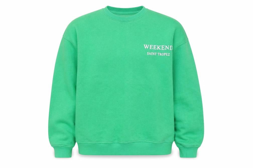 Yours Women Green Crew Neck Pullover Sweatshirt UK 16 Saint Tropez Print