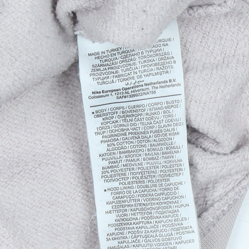 Nike Womens XS Beige Colourblock Pullover Hoodie