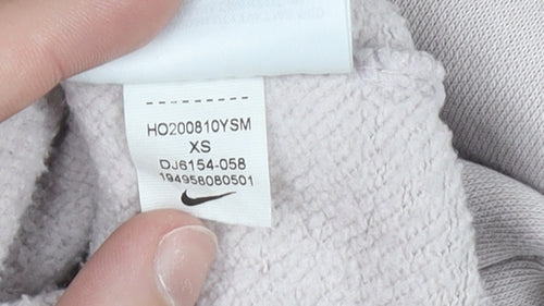 Nike Womens XS Beige Colourblock Pullover Hoodie