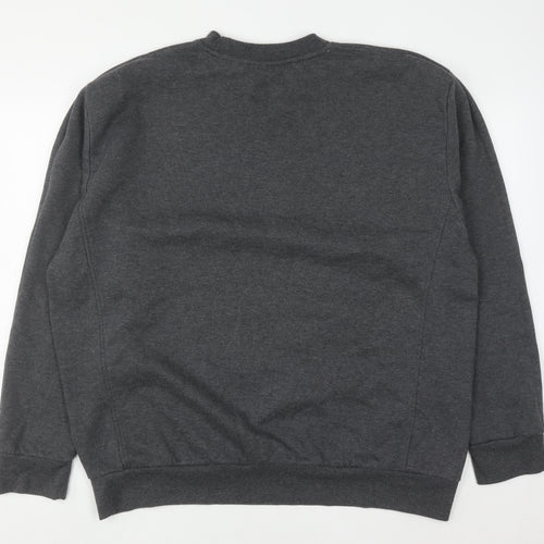 Slazenger Mens Grey 2XL Pullover Crew Neck Fleece Sweatshirt