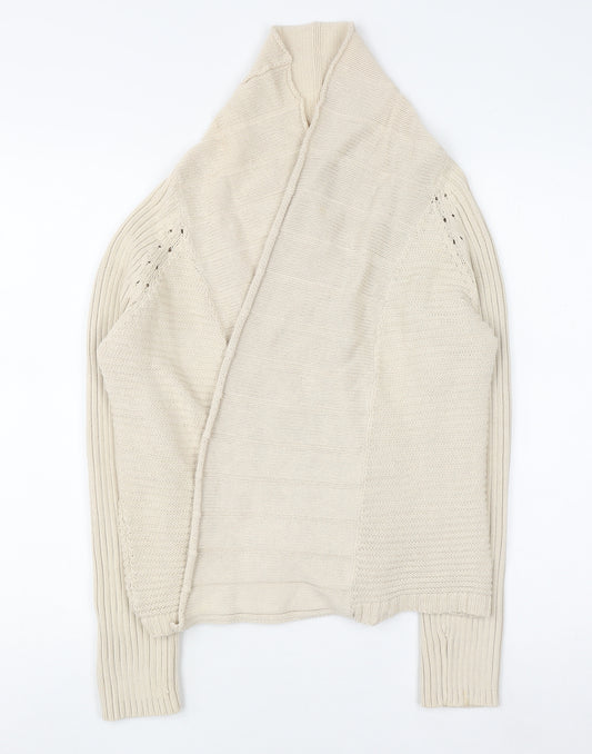 Jasper Conran Jeans Women’s Ivory Knit High Neck Cardigan Size 10