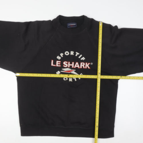 Le Shark Men's Black Medium Pullover Sweatshirt Embroidered Logo