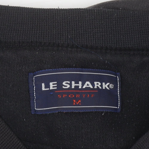 Le Shark Men's Black Medium Pullover Sweatshirt Embroidered Logo