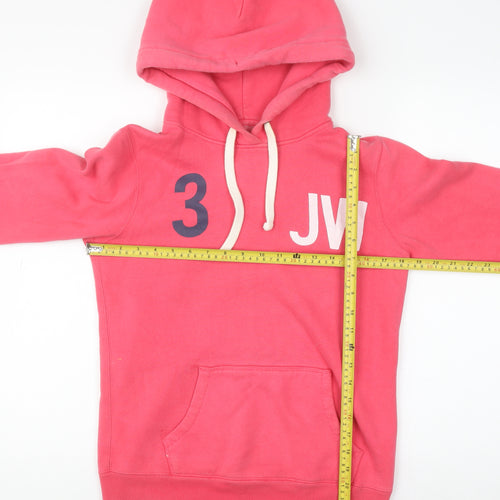 Jack Wills Womens Pink Pullover Hoodie Size UK 10 Cotton Blend