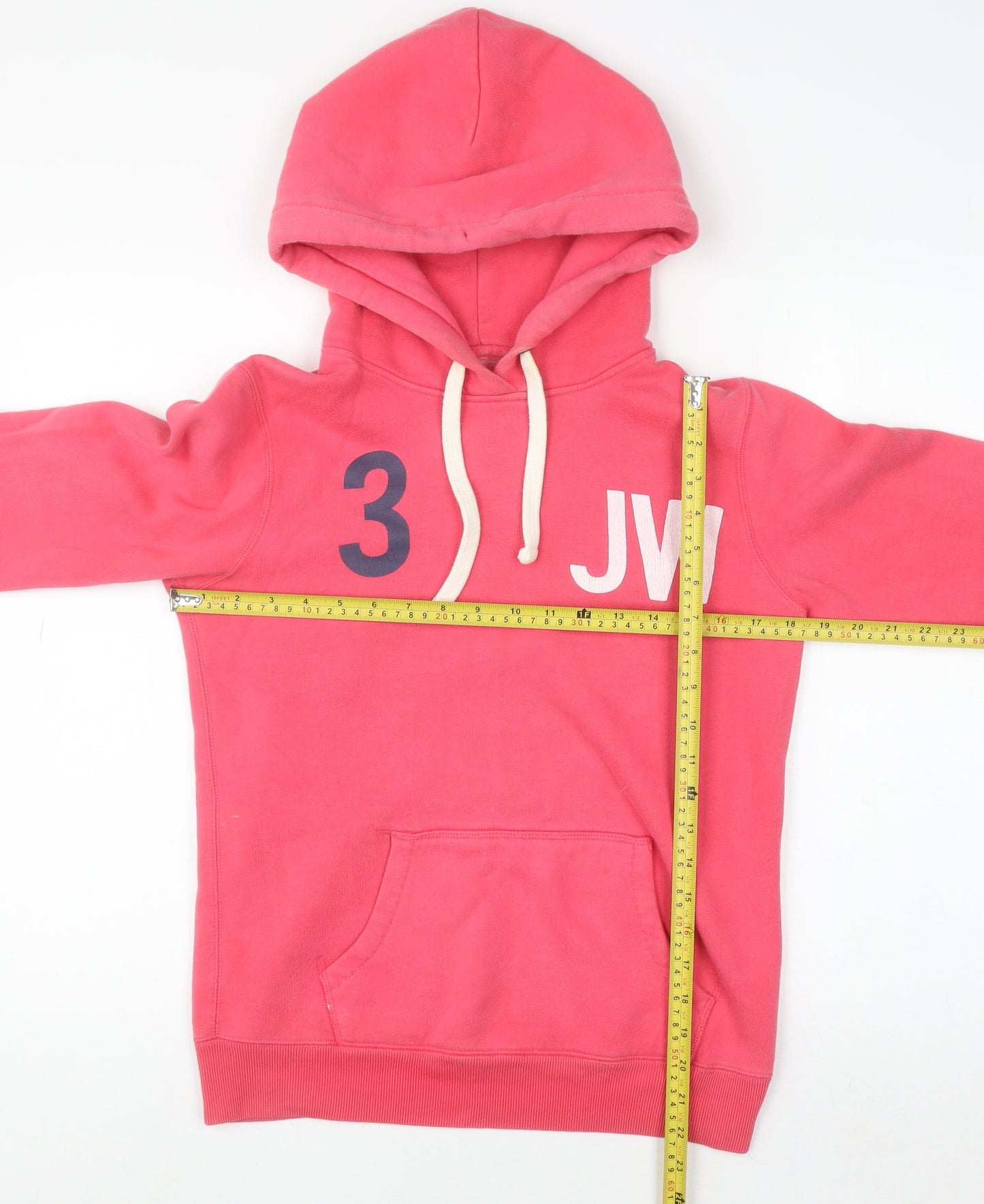 Jack Wills Womens Pink Pullover Hoodie Size UK 10 Cotton Blend