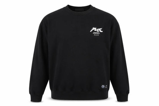 Front view of PLCE Men's Black 2XL Cotton Crew Neck Pull On Sweatshirt
