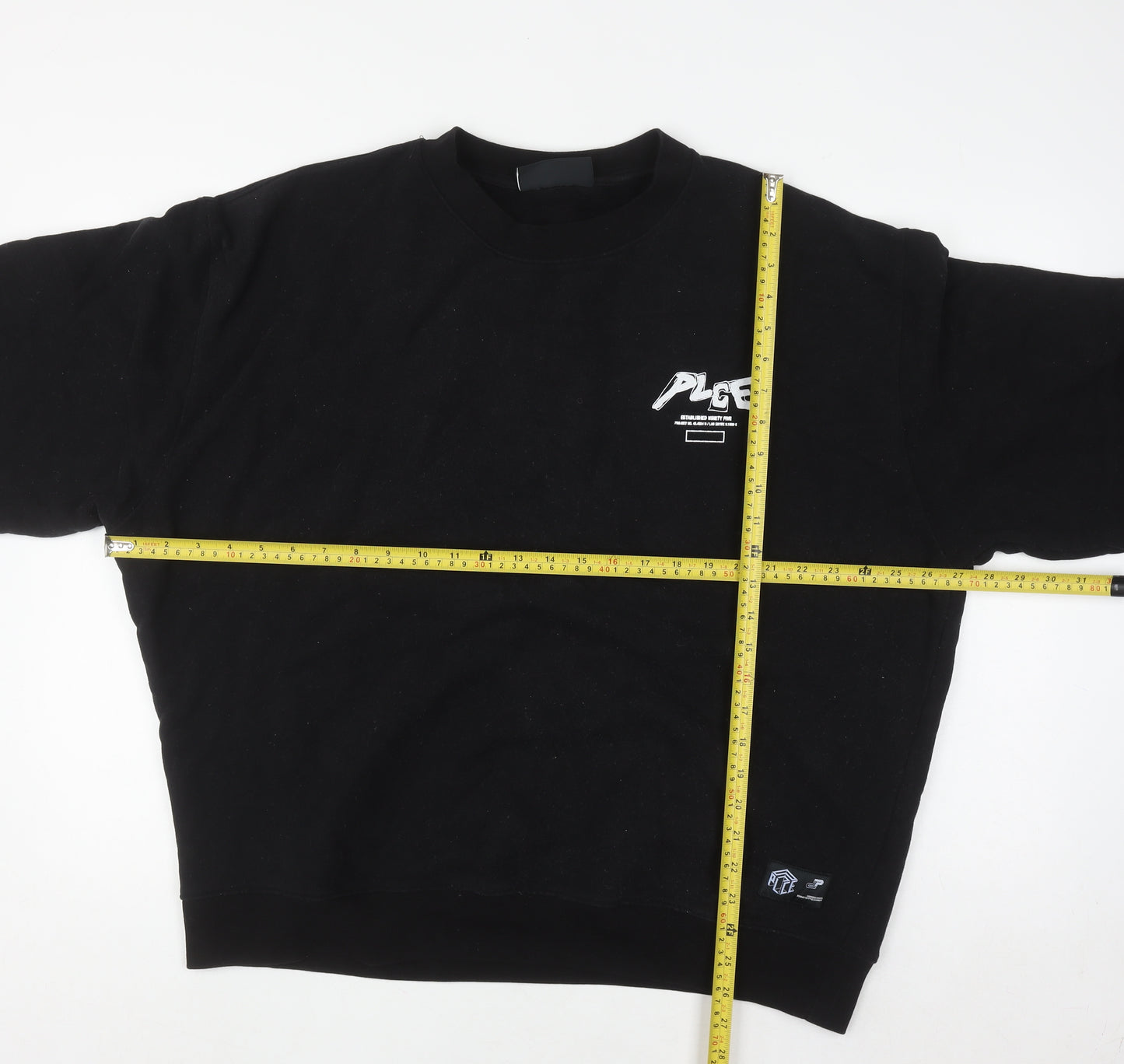 PLCE Men's Black 2XL Cotton Crew Neck Pull On Sweatshirt