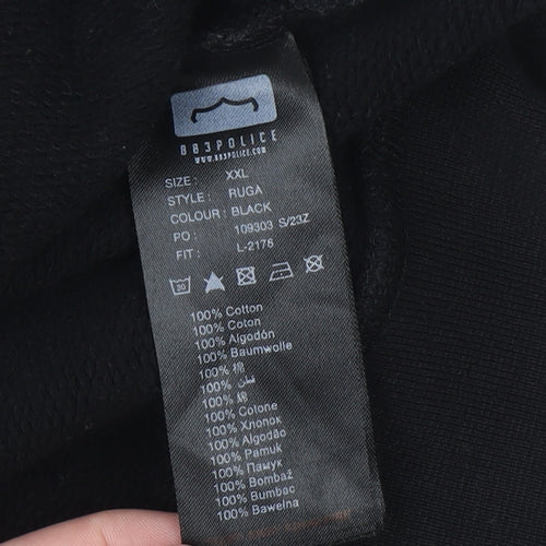 PLCE Men's Black 2XL Cotton Crew Neck Pull On Sweatshirt