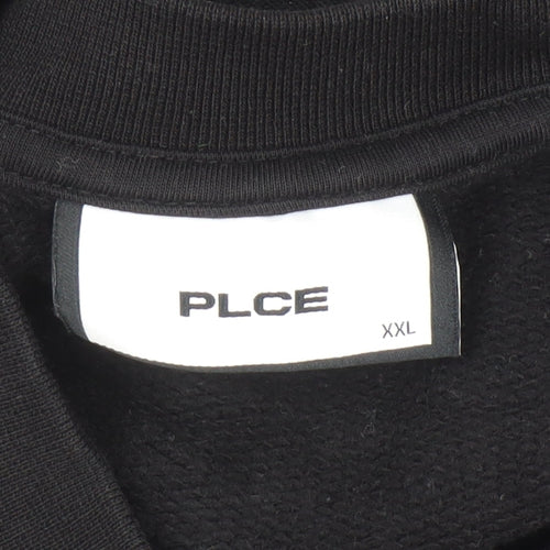 PLCE Men's Black 2XL Cotton Crew Neck Pull On Sweatshirt