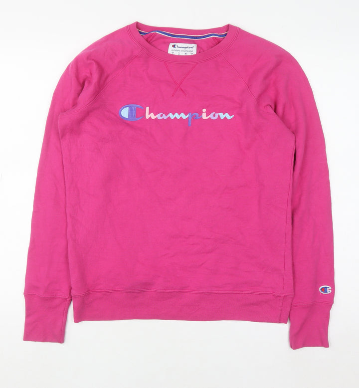 Champion Women's Pink Crew Neck Pullover Sweatshirt Size M