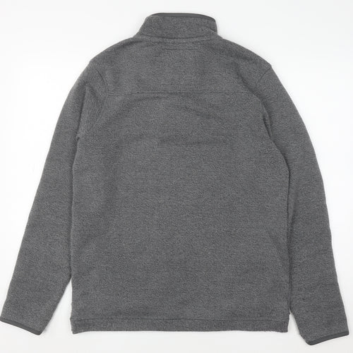 Weird Fish Men's Grey Fleece 1/4 Zip Pullover Sweatshirt M