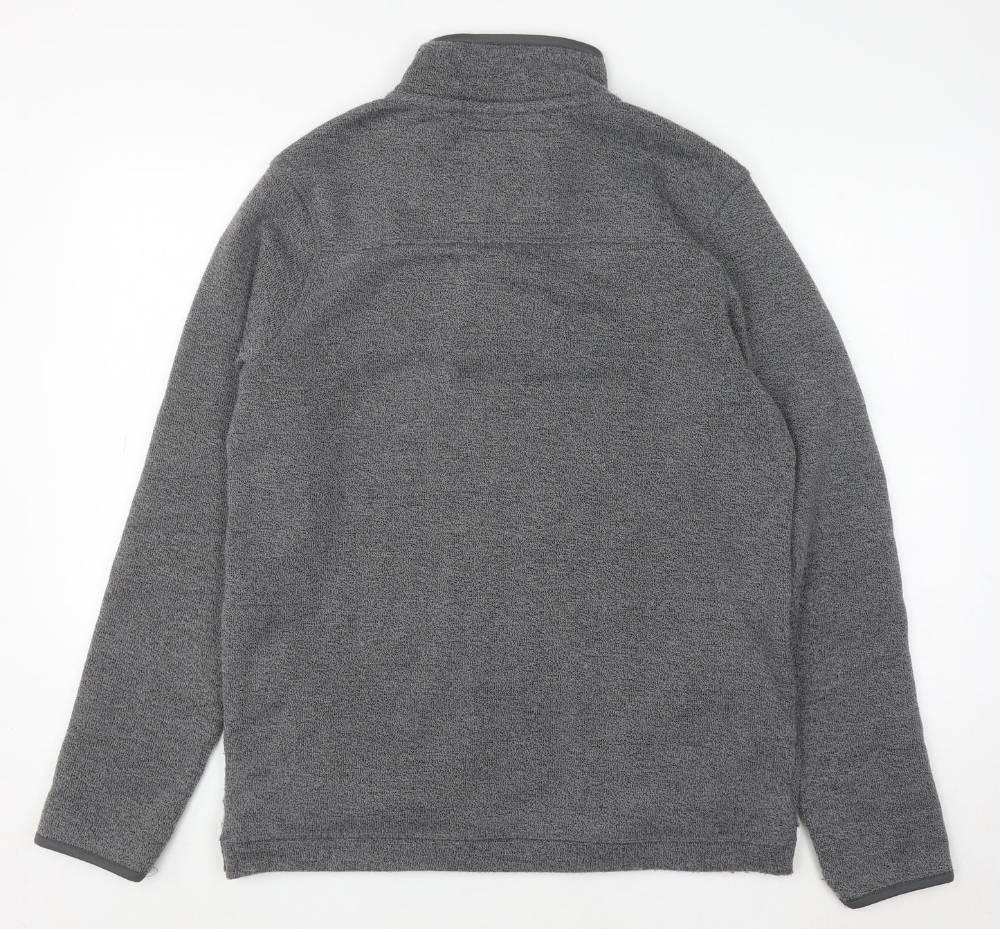 Weird Fish Men's Grey Fleece 1/4 Zip Pullover Sweatshirt M