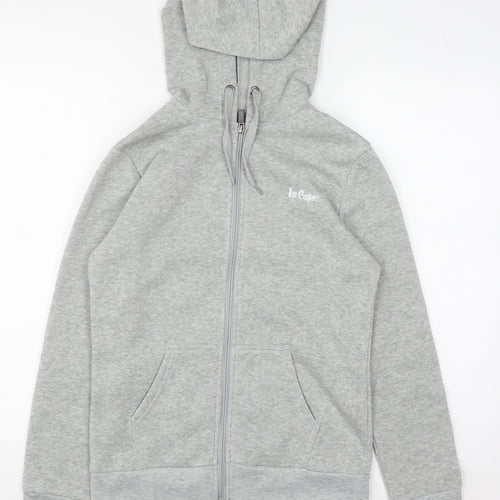 Lee Cooper Womens Grey Full Zip Hoodie Size 10 Polyester Casual