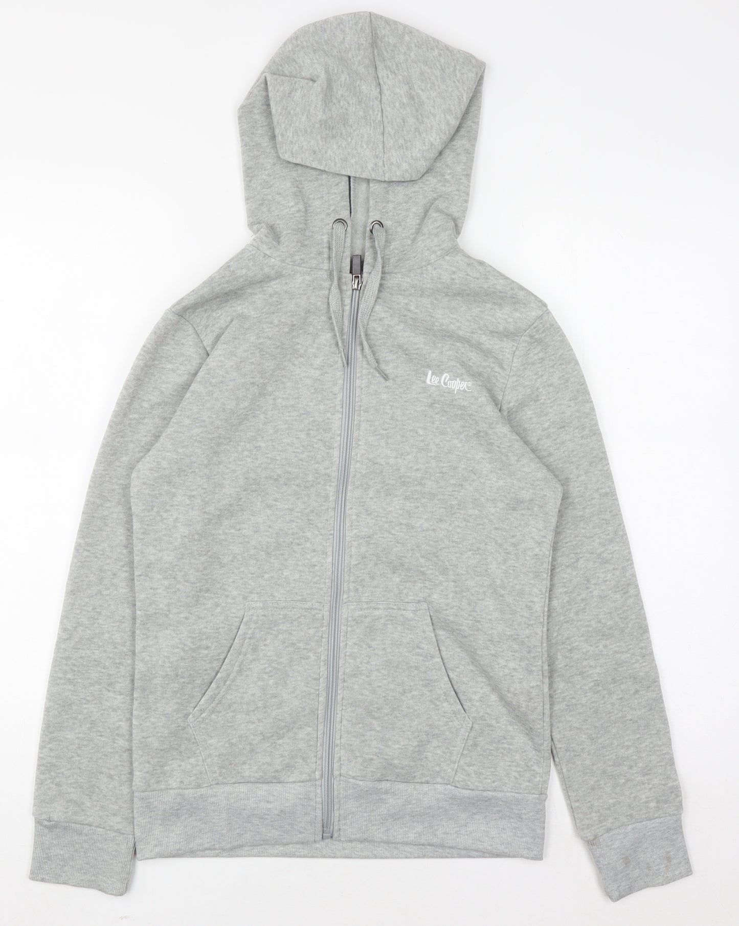 Lee Cooper Womens Grey Full Zip Hoodie Size 10 Polyester Casual