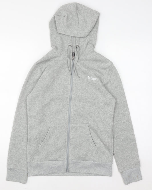 Lee Cooper Womens Grey Full Zip Hoodie Size 10 Polyester Casual