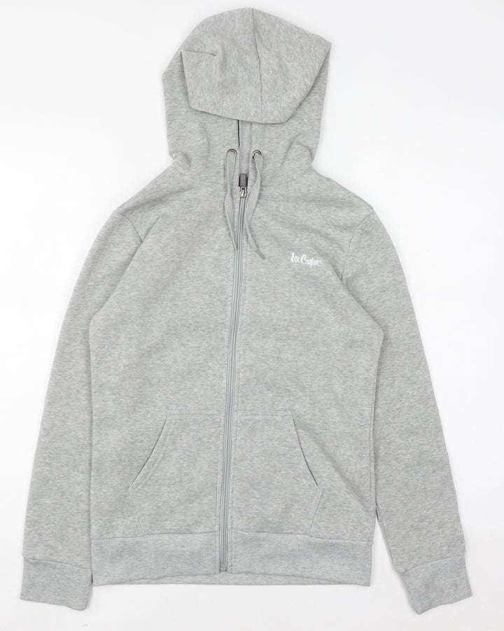 Lee Cooper Womens Grey Full Zip Hoodie Size 10 Polyester Casual