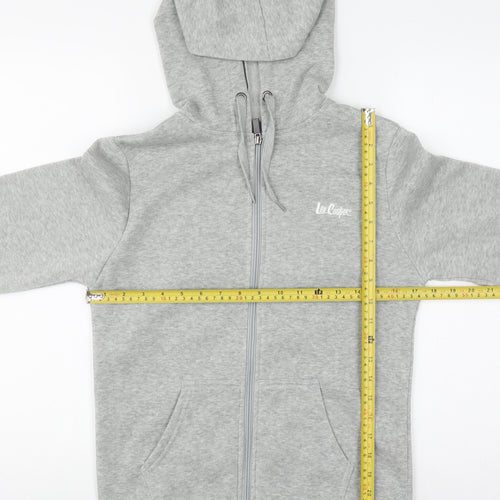Lee Cooper Womens Grey Full Zip Hoodie Size 10 Polyester Casual