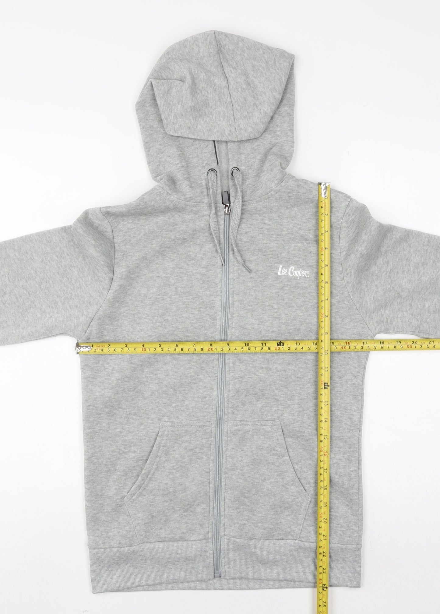 Lee Cooper Womens Grey Full Zip Hoodie Size 10 Polyester Casual