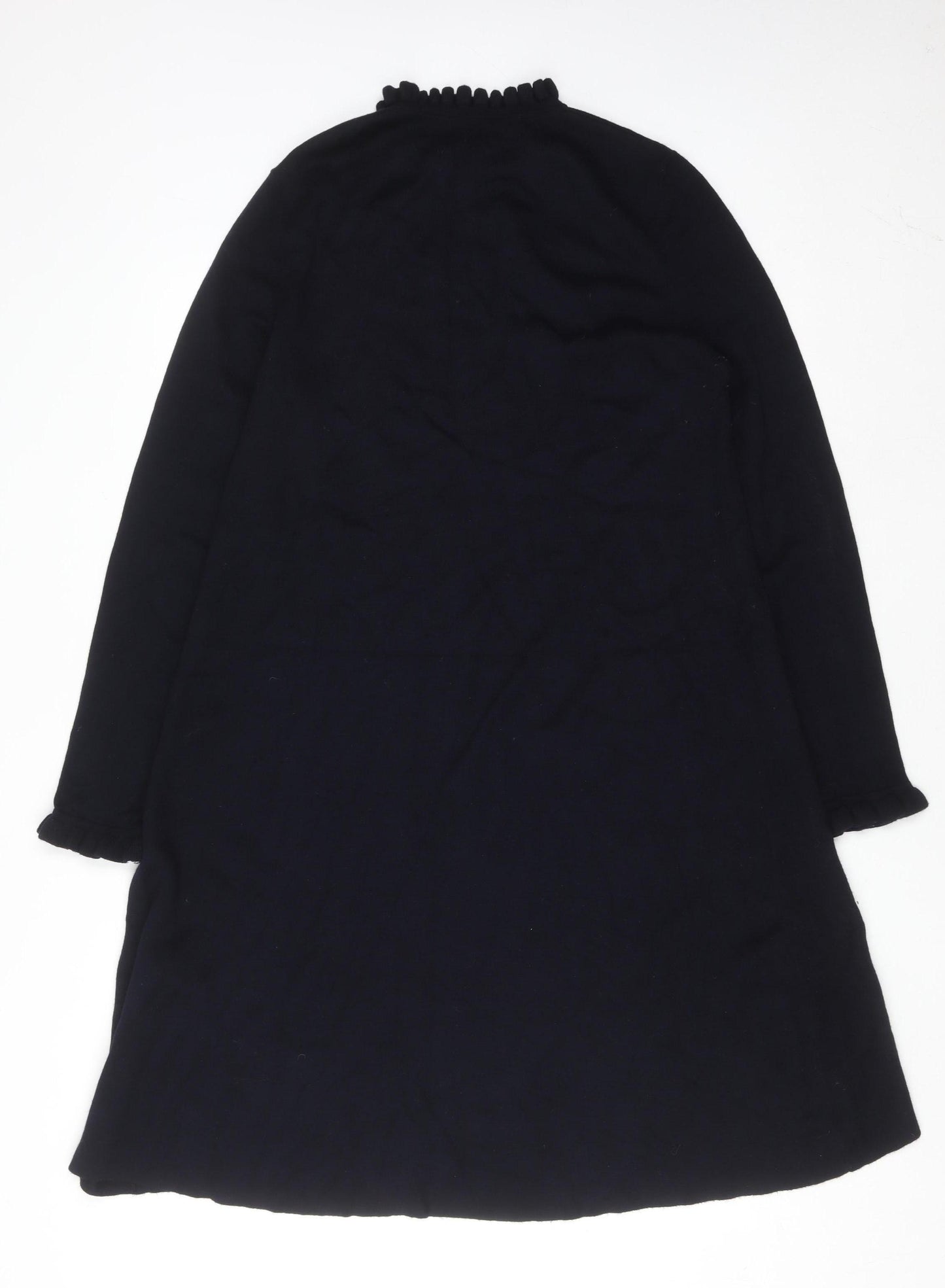 Hobbs Women Black Wool Blend Knit Shift Dress Size 14